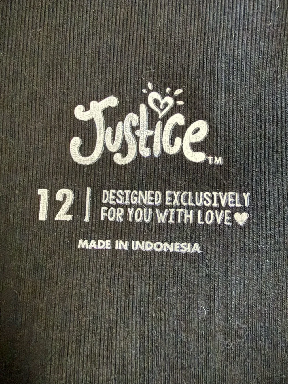 Justice Girls Black Metallic Sparkle Long Sleeve Top Fall Halloween Autumn 12